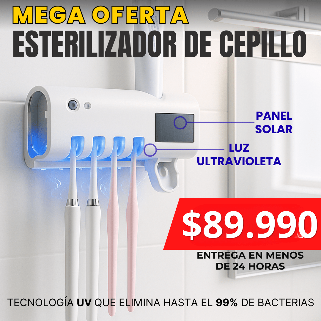 Porta cepillo solar esterilizador