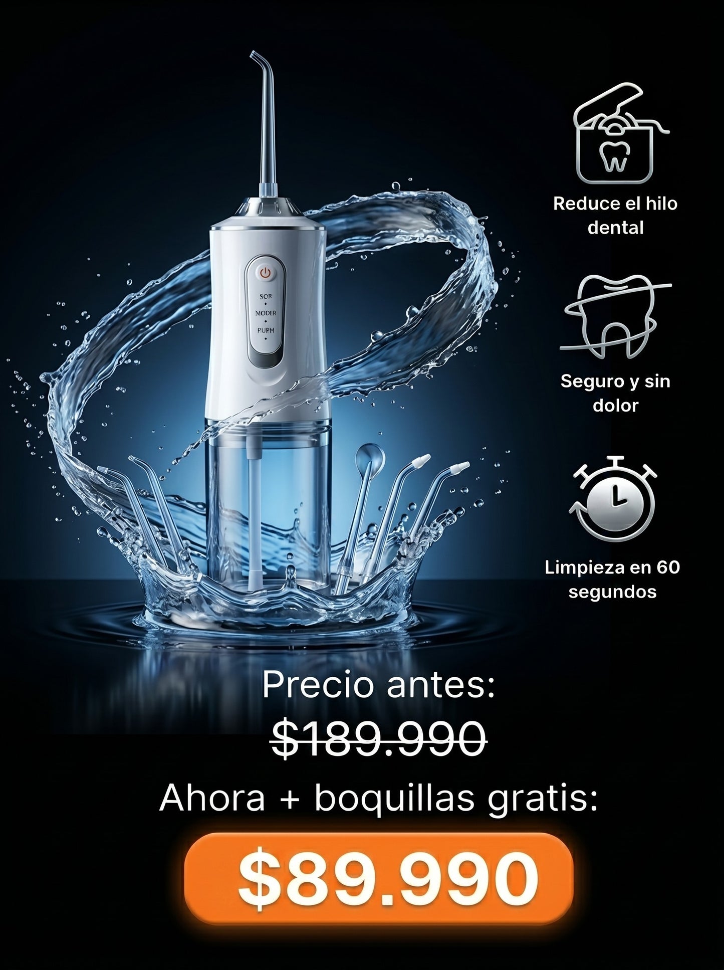 Irrigador Oral Kit Boquillas Gratis