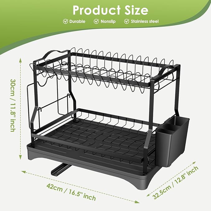 Escurridor de Platos Premium | Diseño Moderno y Gran Capacidad