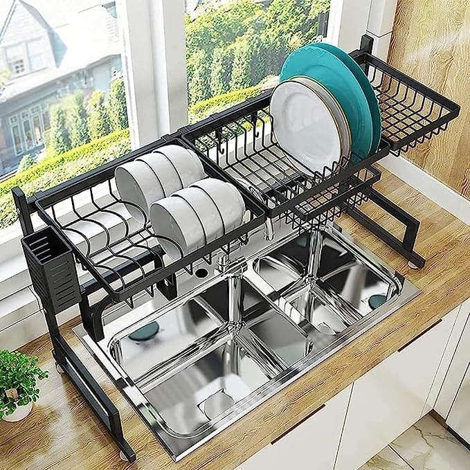 OrdenaPro Escurridor y Organizador de Platos 85 CM en Acero Inoxidable - [PROMOCIÓN DISPONIBLE SOLO HOY]