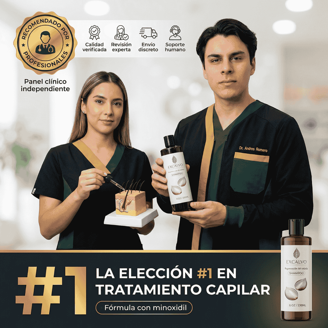 EXCALVO💆‍♂️ shampoo nutricional de cebolla🧅 canela y gengibre 🌿