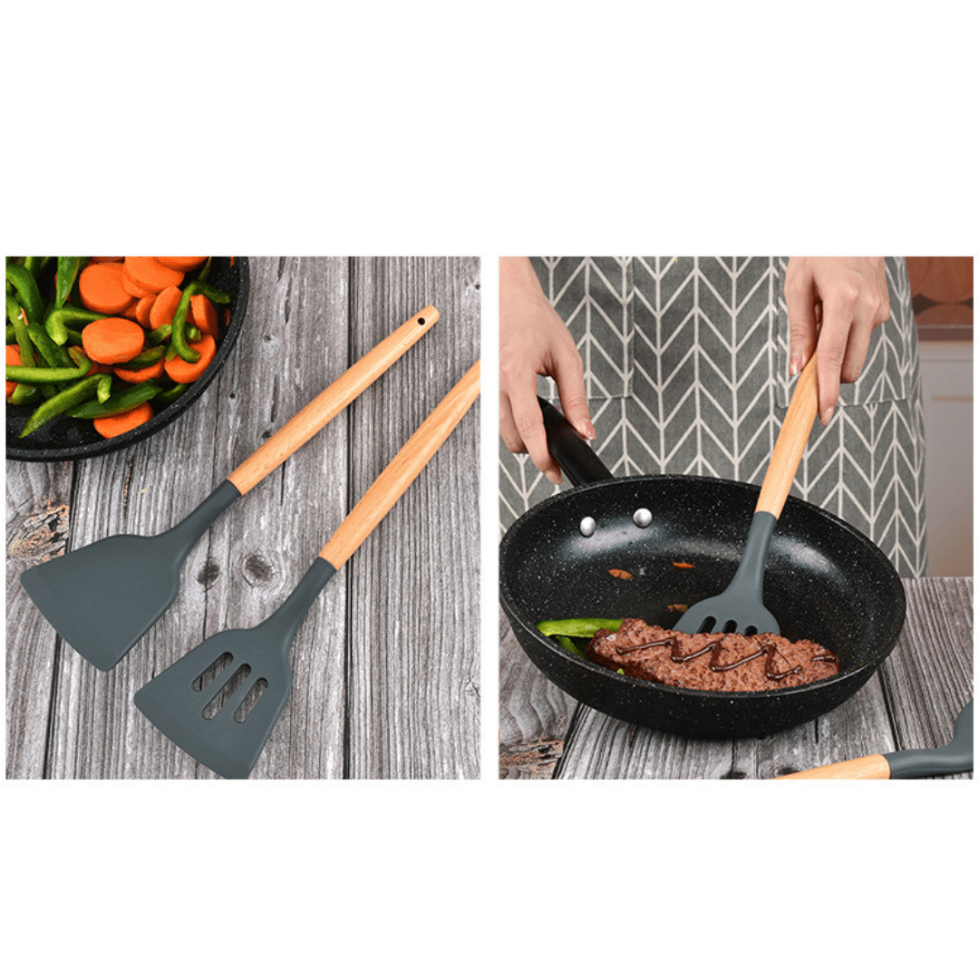 CocinaOn Set de 11 Utensilios de Cocina Alta Resistencia - [PROMOCIÓN DISPONIBLE SOLO HOY]