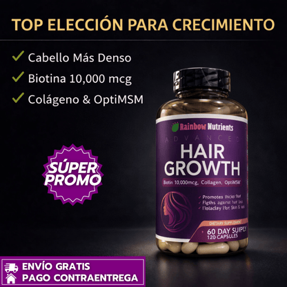 HairGrowth: Suplemento para el crecimiento capilar avanzado (120 Cápsulas)