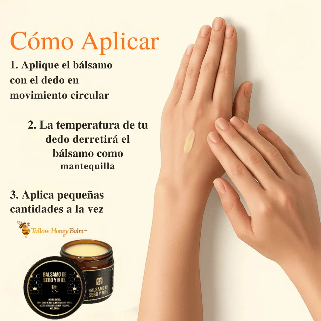 Tallow Honey Balm - Bálsamo Orgánico de Sebo de Res y Miel Hidratación Ancestral
