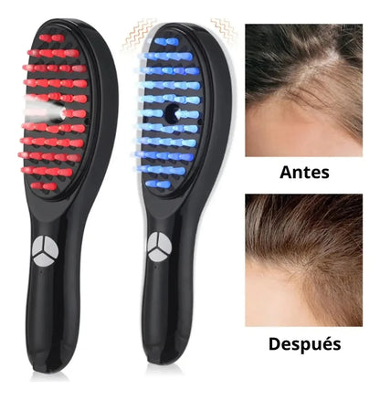 Cepillo masajeador con vapor y fototerapia LED