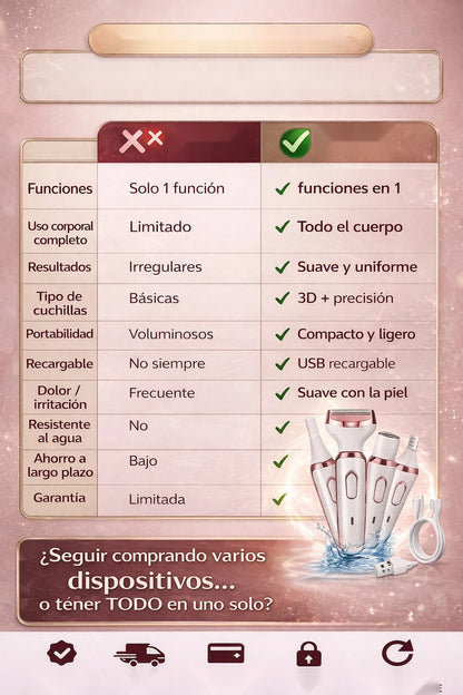 Depiladora Eléctrica Multifuncional - Imagen 5