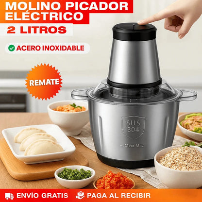 MOLINO PICADOR ELÉCTRICO ACERO INOXIDABLE 🔥2 LITROS🔥 (TAMAÑO GRANDE) - 1