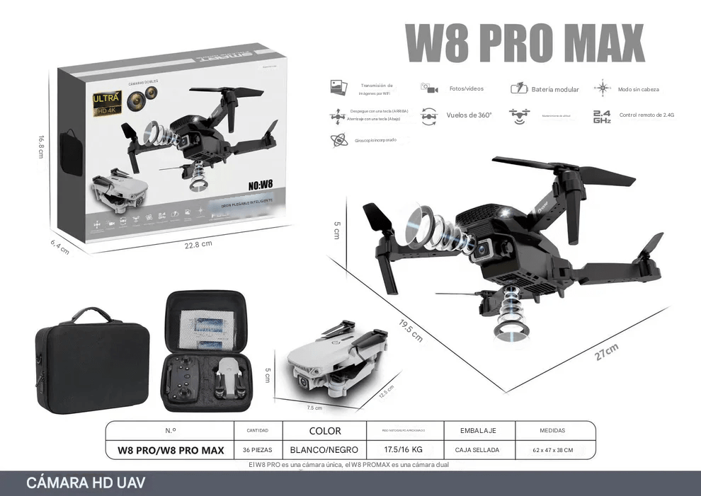 SkyViper Pro 4K - Dron P7 Max Doble Cámara 4K